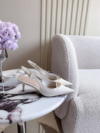 Vlogo Slingback Pump 65MM Shiny White