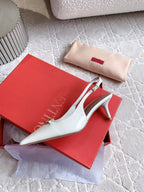 Vlogo Slingback Pump 65MM Shiny White