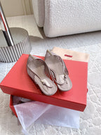 Mesh Slingback Ballerina Rose Cannelle