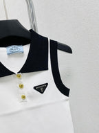 Pra Contrast Colour Lapel Vest