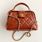 Chanel 25 Bag Brown Quilted Lambskin