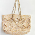 CC 2025 Beach Tote 52 Beige Raffia
