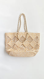 CC 2025 Beach Tote 52 Beige Raffia