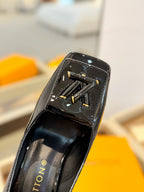 LV Shake Pump 120mm Glossy Black Cowhide
