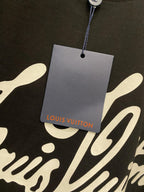 LV T-SHIRT IN BLACK COTTON 239616
