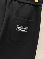 LV CASUAL SHORTS BLACK COTTON STRETCH FABRIC 239613