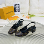 LV Slingback Dark Brown Lambskin